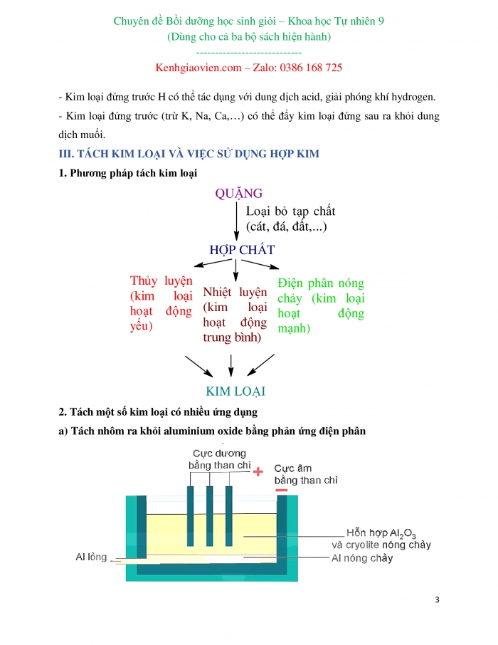 Giáo án bồi dưỡng học sinh giỏi Hoá học 9