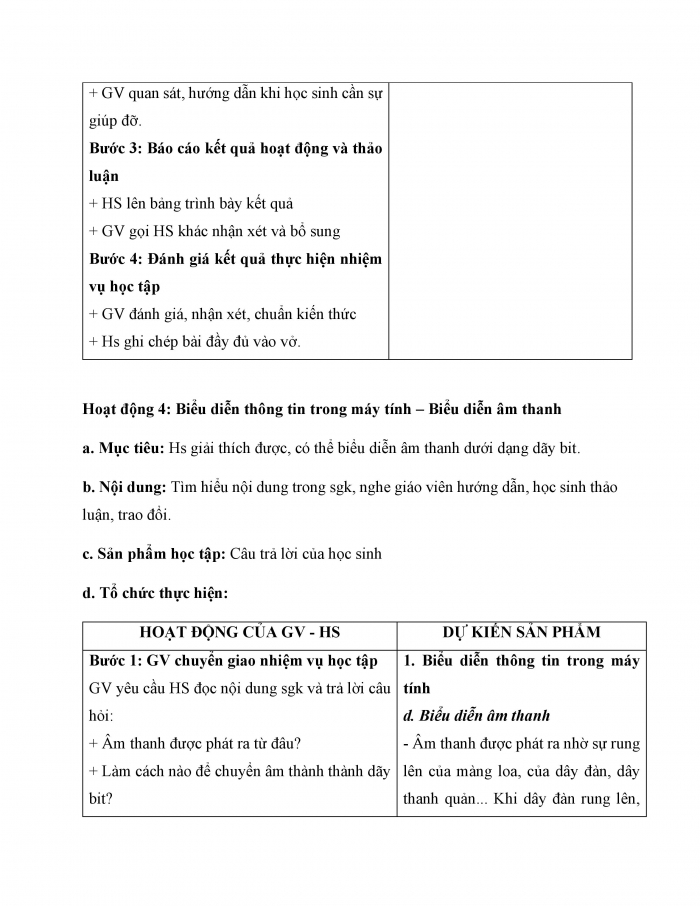 Giáo án và PPT Tin học 6 kết nối Bài 3: Thông tin trong máy tính