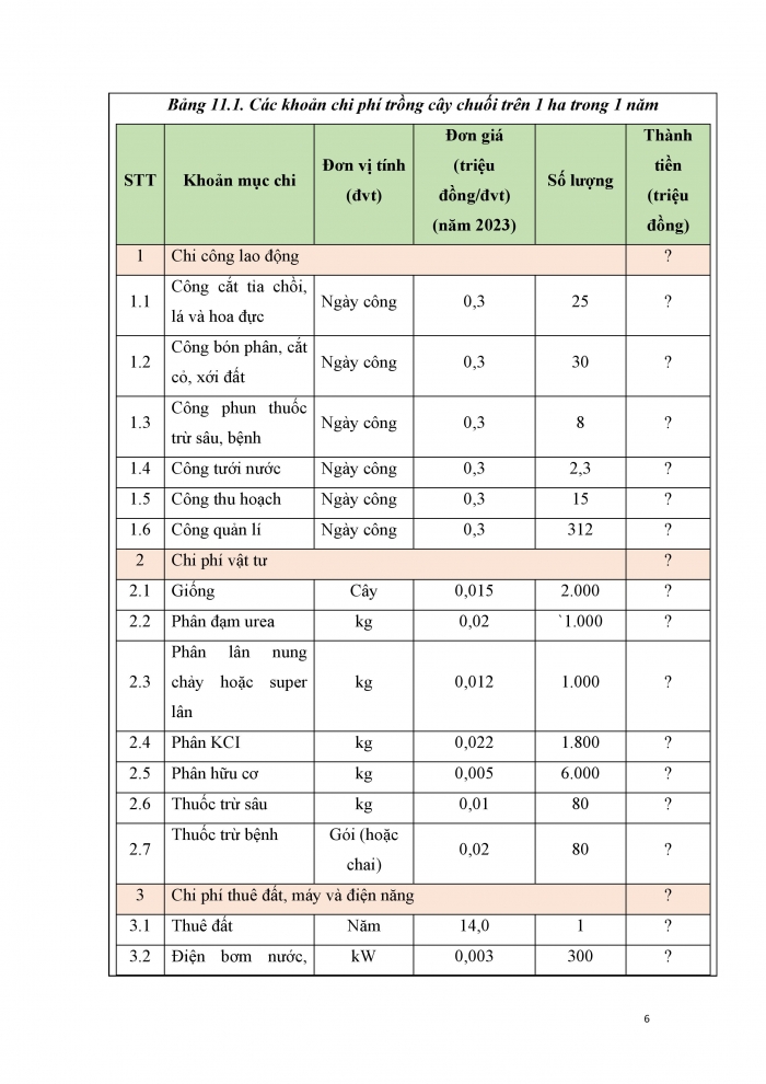 Giáo án và PPT công nghệ 9 trồng cây ăn quả Cánh diều bài 11: Tính chi phí và hiệu quả của việc trồng cây ăn quả