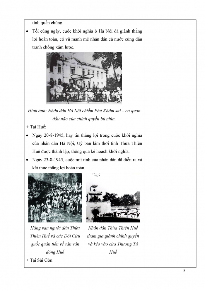 Giáo án và PPT Lịch sử và Địa lí 5 chân trời Bài 13: Cách mạng tháng Tám năm 1945
