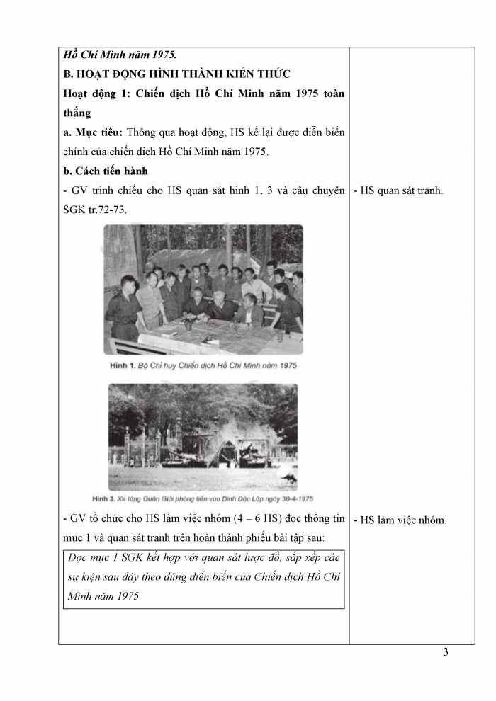 Giáo án và PPT Lịch sử và Địa lí 5 cánh diều bài 15: Chiến dịch Hồ Chí Minh năm 1975