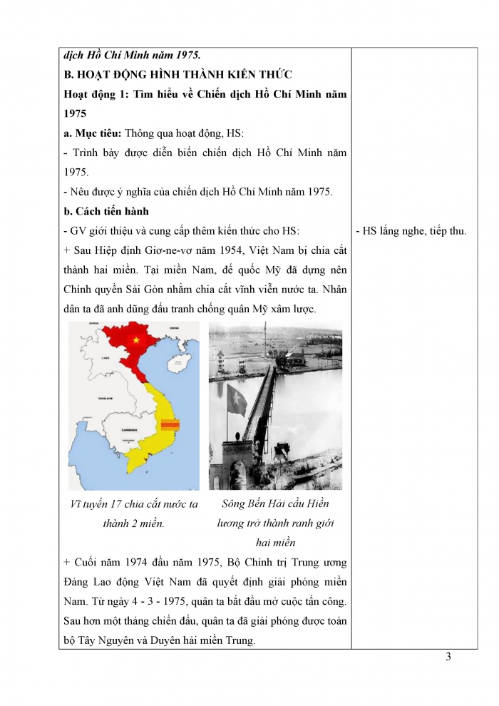 Giáo án và PPT Lịch sử và Địa lí 5 chân trời Bài 15: Chiến dịch Hồ Chí Minh năm 1975