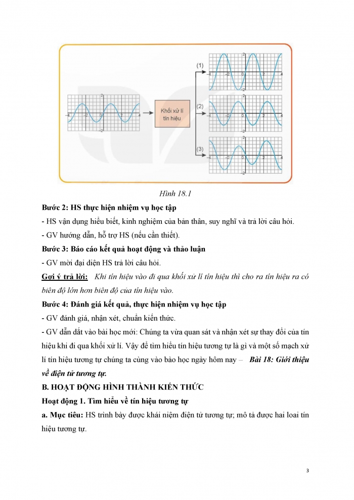 Giáo án và PPT công nghệ 12 điện - điện tử Kết nối bài 18: Giới thiệu về điện tử tương tự