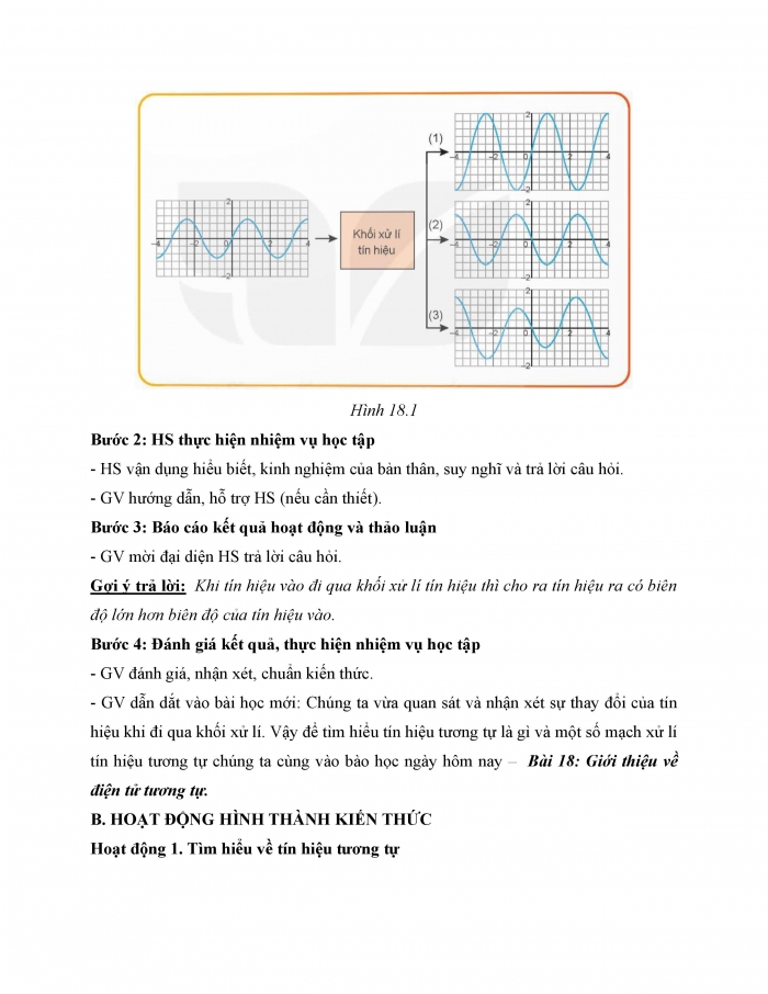 Giáo án và PPT công nghệ 12 điện - điện tử Cánh diều bài 18: Mạch xử lí tín hiệu tương tự