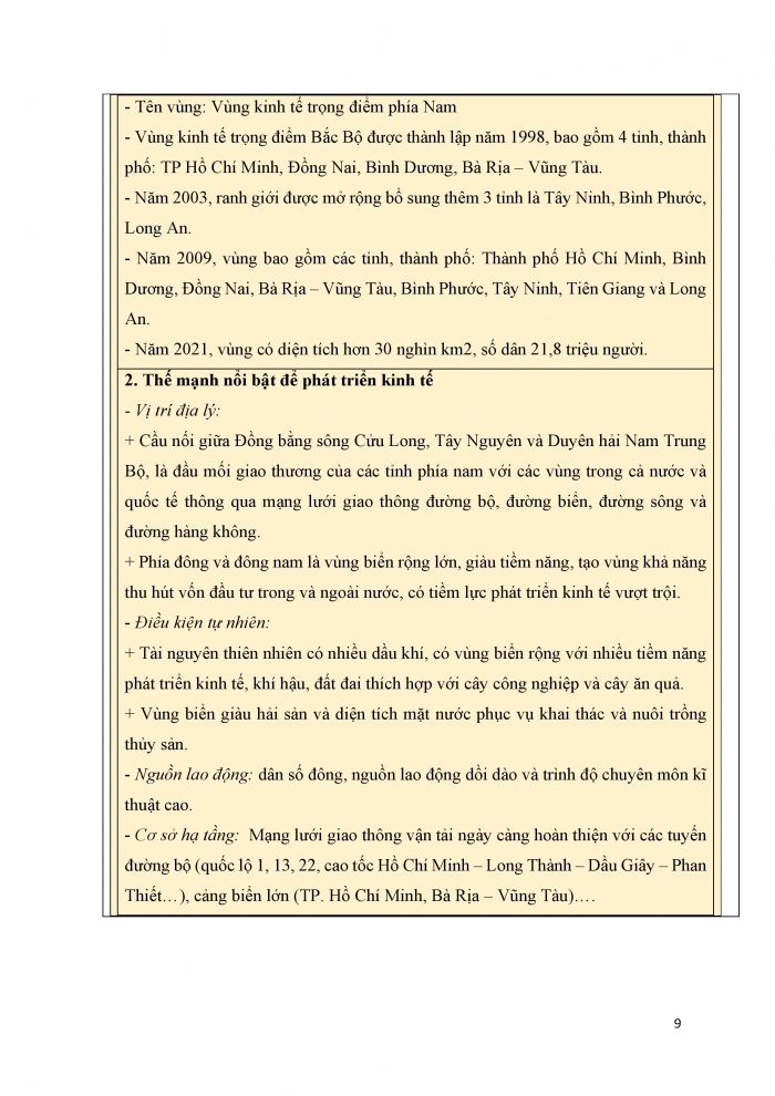 Giáo án và PPT Địa lí 9 kết nối bài 19: Thực hành Tìm hiểu Vùng kinh tế trọng điểm phía Nam
