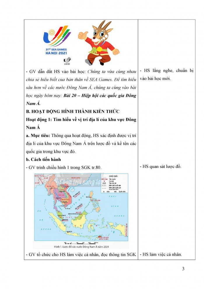 Giáo án và PPT Lịch sử và Địa lí 5 chân trời Bài 20: Hiệp hội các quốc gia Đông Nam Á (ASEAN)