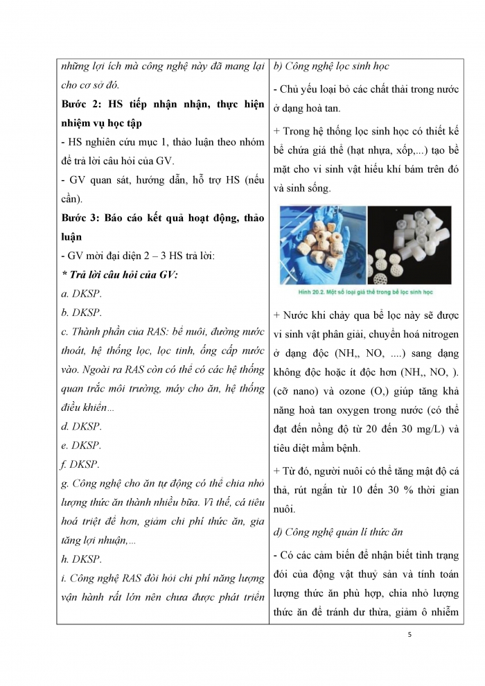 Giáo án và PPT công nghệ 12 lâm nghiệp thủy sản Cánh diều bài 20: Ứng dụng công nghệ cao trong nuôi trồng thủy sản