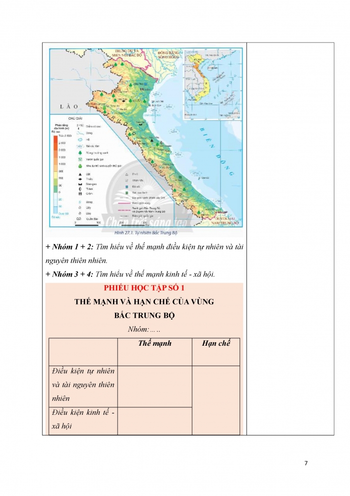 Giáo án và PPT Địa lí 12 chân trời bài 27: Phát triển nông nghiệp, lâm nghiệp, thuỷ sản ở Bắc Trung Bộ