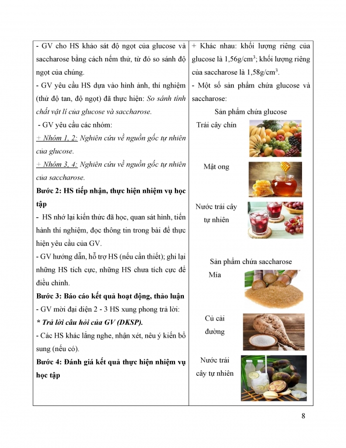 Giáo án và PPT KHTN 9 kết nối Bài 29: Carbohydrate. Glucose và saccharose