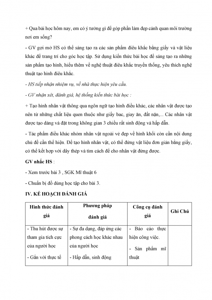 Giáo án và PPT Mĩ thuật 6 cánh diều Bài 2: Tạo hình nhóm nhân vật