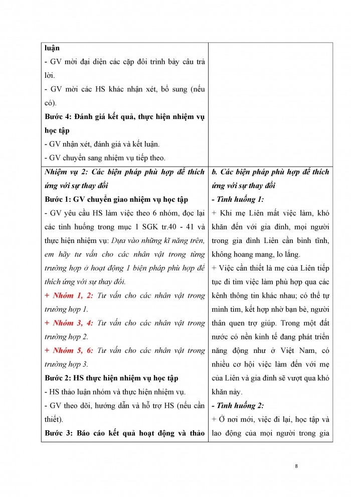 Giáo án và PPT Công dân 9 cánh diều bài 7: Thích ứng với thay đổi