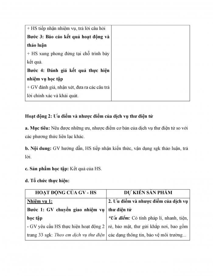 Giáo án và PPT Tin học 6 kết nối Bài 8: Thư điện tử