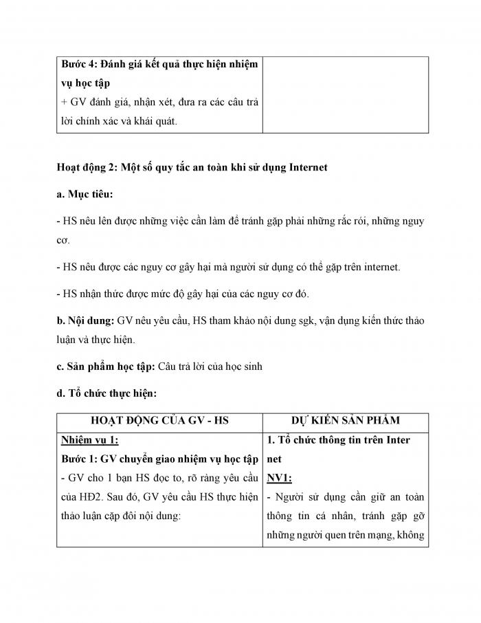 Giáo án và PPT Tin học 6 kết nối Bài 9: An toàn thông tin trên Internet