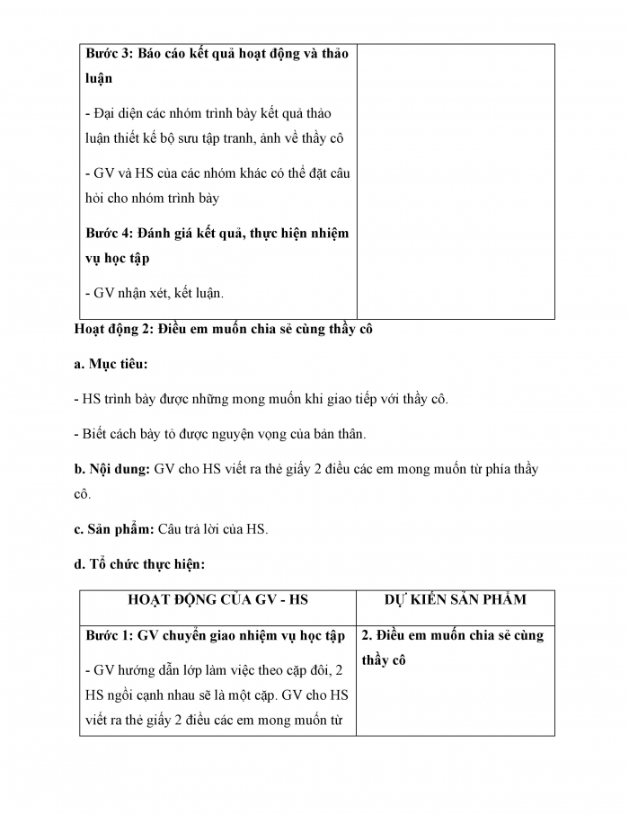 Giáo án và PPT HĐTN 6 cánh diều Chủ đề 3: Thầy cô - Người bạn đồng hành