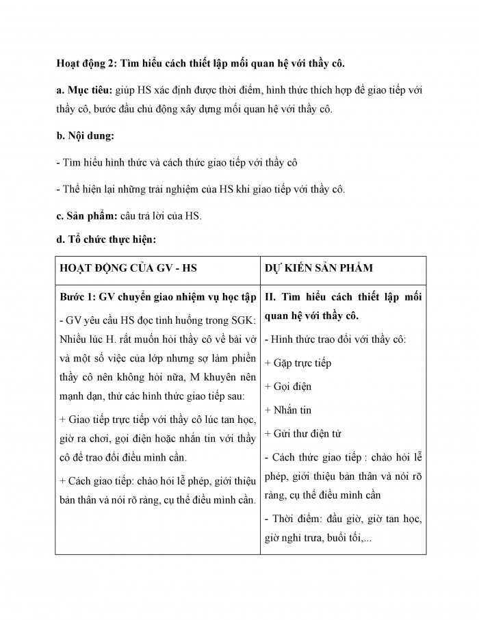 Giáo án và PPT HĐTN 6 chân trời Chủ đề 3: Xây dựng tình bạn, tình thầy trò