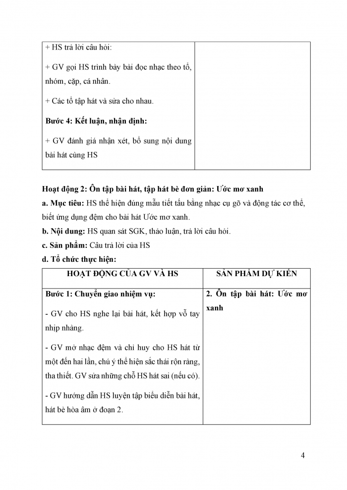 Giáo án và PPT Âm nhạc 6 cánh diều Chủ đề 7: Hoà bình