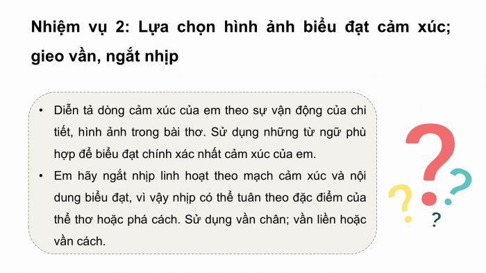 Giáo án điện tử Ngữ văn 9 kết nối Bài 7: Tập làm một bài thơ tám chữ