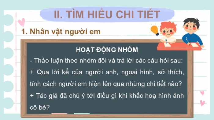 Giáo án PPT Ngữ văn 6 cánh diều Bài 9: Bức tranh của em gái tôi