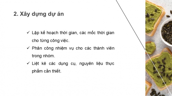 Giáo án PPT Công nghệ 6 chân trời Dự án 2: Món ăn cho bữa cơm gia đình