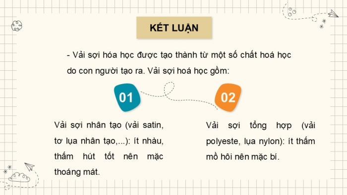 Giáo án PPT Công nghệ 6 chân trời Bài 6: Các loại vải thường dùng trong may mặc