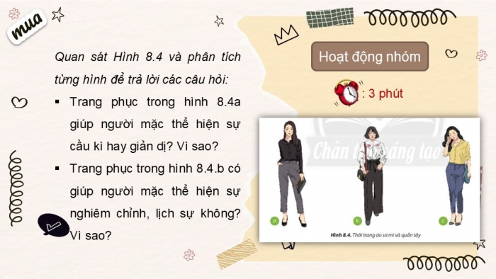 Giáo án PPT Công nghệ 6 chân trời Bài 8: Thời trang