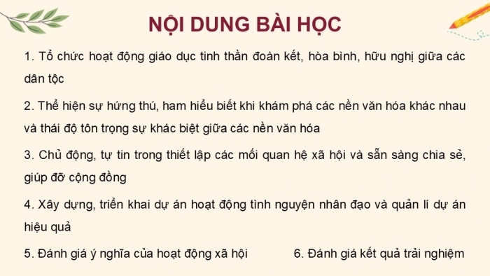 Giáo án điện tử Hoạt động trải nghiệm 12 chân trời bản 2 Chủ đề 5: Phát triển cộng đồng đoàn kết và bền vững (P1)