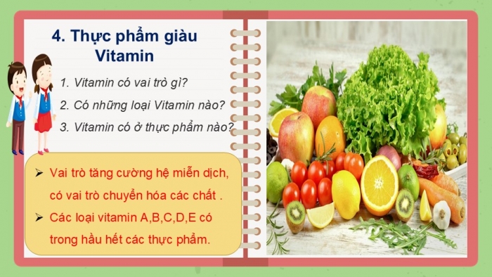 Giáo án PPT Công nghệ 6 kết nối Bài 4: Thực phẩm và dinh dưỡng