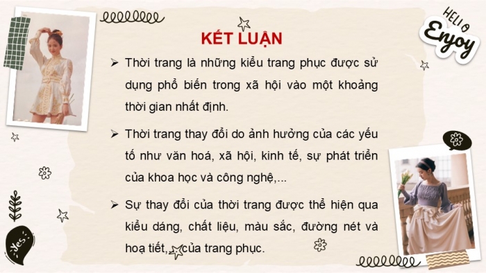 Giáo án PPT Công nghệ 6 kết nối Bài 9: Thời trang