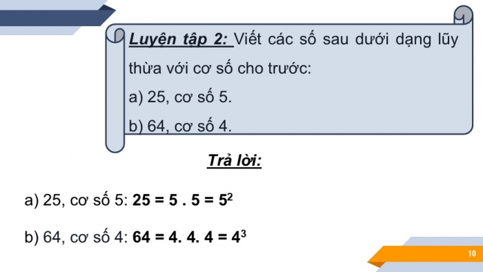 Giáo án PPT Toán 6 cánh diều Bài 5: Phép tính luỹ thừa với số mũ tự nhiên