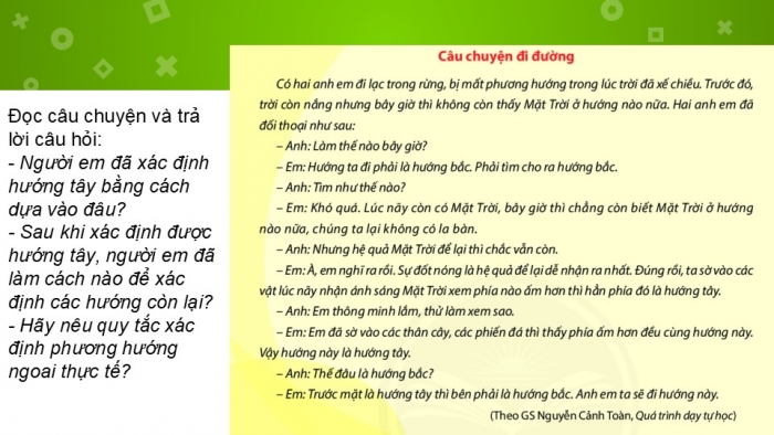 Giáo án PPT Địa lí 6 chân trời Bài 8: Thực hành xác định phương hướng ngoài thực tế