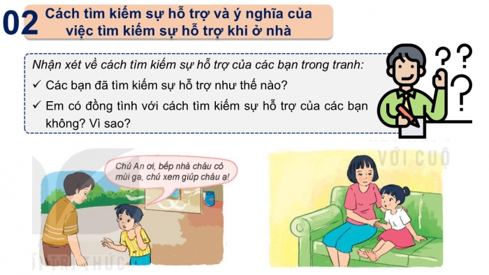 Giáo án PPT Đạo đức 2 kết nối Bài 11: Tìm kiếm sự hỗ trợ khi ở nhà