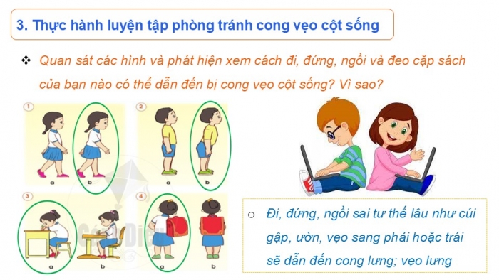 Giáo án PPT Tự nhiên và Xã hội 2 cánh diều Bài 15: Phòng tránh cong vẹo cột sống