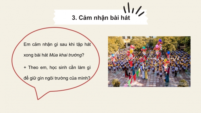 Giáo án PPT Âm nhạc 6 chân trời Tiết 1: Bài hát Mùa khai trường, Nhạc cụ thể hiện tiết tấu Bài thực hành số 1