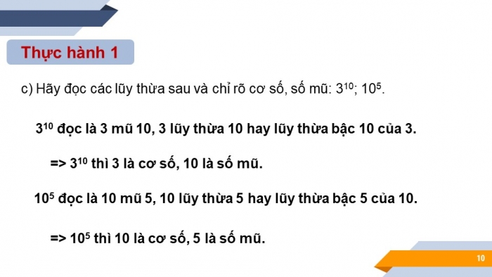 Giáo án PPT Toán 6 chân trời Bài 4: Luỹ thừa với số mũ tự nhiên