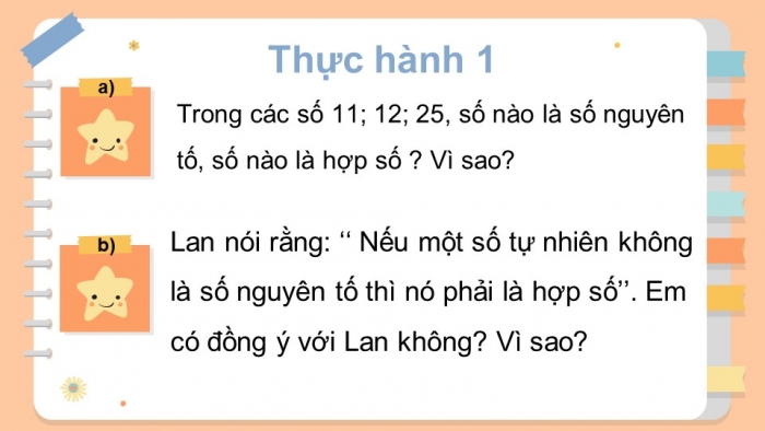 Giáo án PPT Toán 6 chân trời Bài 10: Số nguyên tố. Hợp số. Phân tích một số ra thừa số nguyên tố