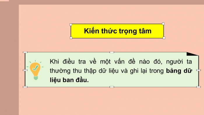 Giáo án PPT Toán 6 chân trời Bài 2: Biểu diễn dữ liệu trên bảng