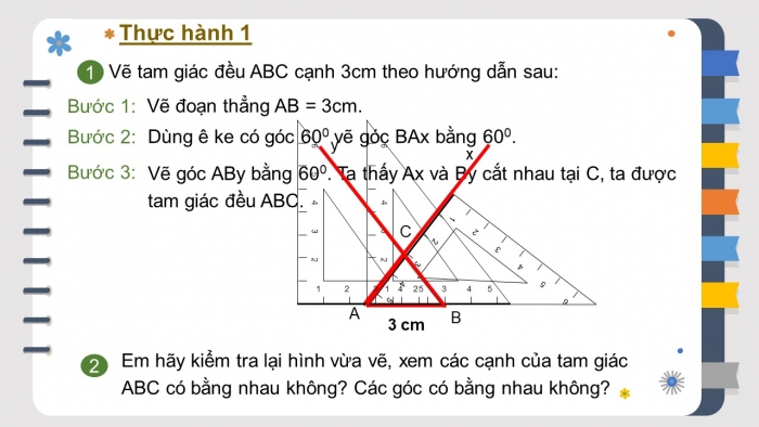 Giáo án PPT Toán 6 kết nối Bài 18: Hình tam giác đều. Hình vuông. Hình lục giác đều