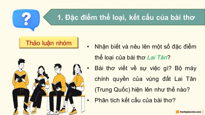 Giáo án điện tử Ngữ văn 12 cánh diều Bài 6: Nhật kí trong tù (Hồ Chí Minh) - vb Lai Tân