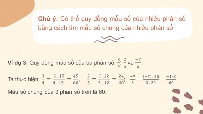 Giáo án PPT Toán 6 chân trời Bài 2: Tính chất cơ bản của phân số