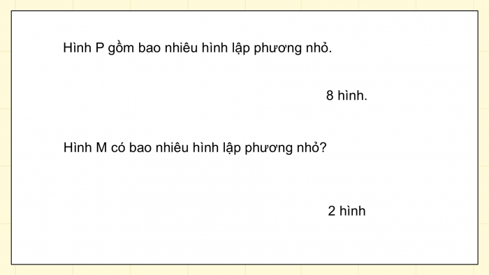 Giáo án điện tử Toán 5 cánh diều Bài 62: Thể tích của một hình