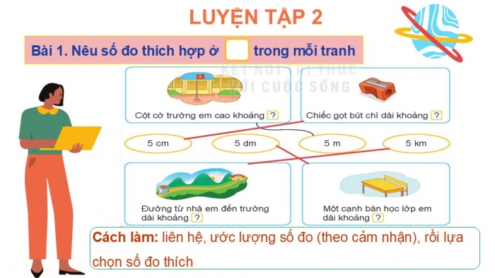 Giáo án PPT Toán 2 kết nối Bài 73: Ôn tập đo lường