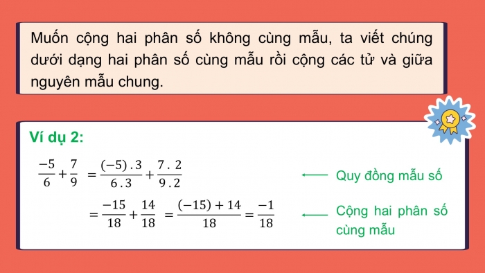 Giáo án PPT Toán 6 kết nối Bài 25: Phép cộng và phép trừ phân số