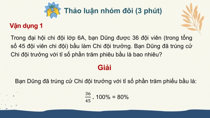 Giáo án PPT Toán 6 kết nối Bài 31: Một số bài toán về tỉ số và tỉ số phần trăm