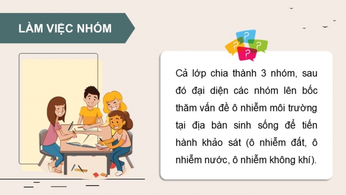 Giáo án điện tử Hoạt động trải nghiệm 9 cánh diều Chủ đề 7 - Hoạt động giáo dục 2: Phòng chống ô nhiễm và bảo vệ môi trường