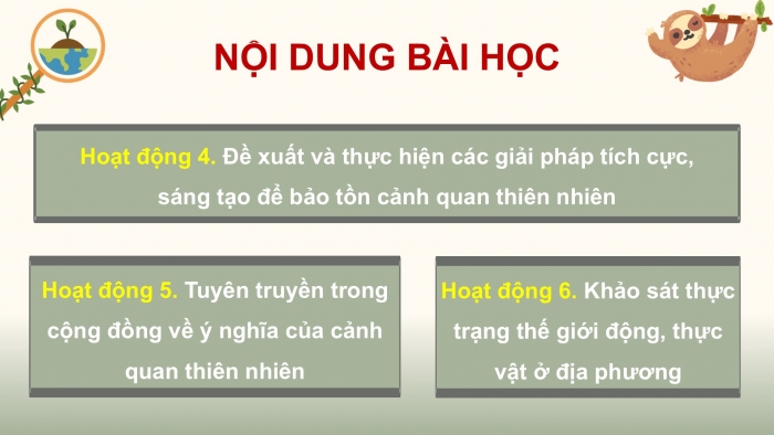 Giáo án điện tử Hoạt động trải nghiệm 12 cánh diều Chủ đề 6: Bảo vệ cảnh quan thiên nhiên và sự đa dạng sinh học (P1)