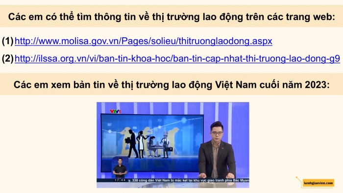 Giáo án điện tử Hoạt động trải nghiệm 12 cánh diều Chủ đề 7: Thị trường lao động và nghề nghiệp trong xã hội hiện đại (P3)