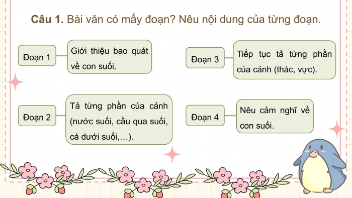 Giáo án điện tử Tiếng Việt 5 cánh diều Bài 11: Tả phong cảnh (Cấu tạo của bài văn)