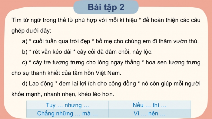 Giáo án điện tử Tiếng Việt 5 cánh diều Bài 12: Luyện tập về cách nối các vế câu ghép