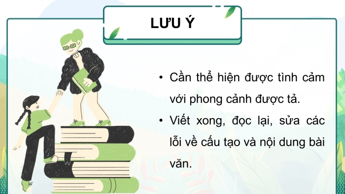 Giáo án điện tử Tiếng Việt 5 cánh diều Bài 13: Luyện tập tả phong cảnh (Viết bài văn)