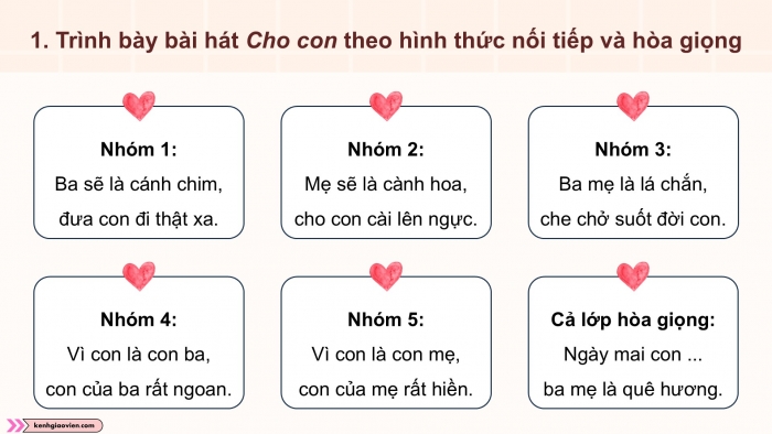 Giáo án điện tử Âm nhạc 5 cánh diều Tiết 26: Thường thức âm nhạc – Tác giả và tác phẩm Nhạc sĩ Phạm Trọng Cầu, Vận dụng